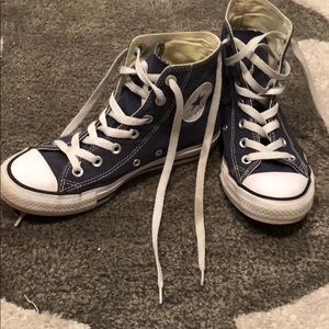 navy converse high tops mens